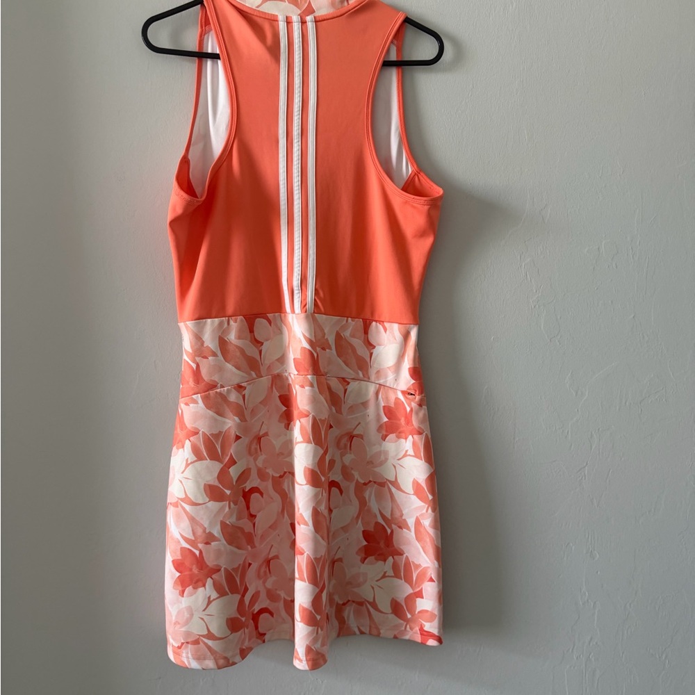 Coral Floral Sleeveless Fit-and-Flare golf - Picture 2 of 2